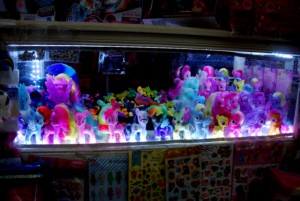 I have no way of confirming this, but I believe that Bangkok may be the center of all shopping in the universe. You can get just about anything imaginable in this city, including innumerable toys like My Little Ponies.