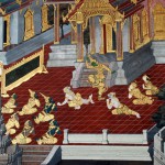Wat Prakaew has some truly beautiful murals retelling Buddhist tales. They are impressively vivid.